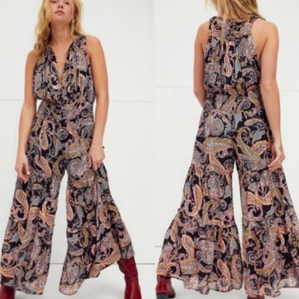 NEW FREE PEOPLE GOLD JUMPSUIT